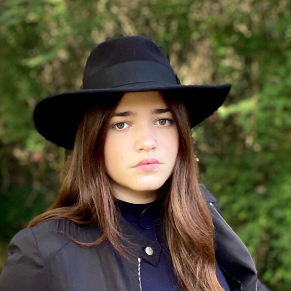 Women fedora hat, wool felt fedora, wide brim fedora hat, felt fedora hat, Black fedora hat for men and women, woman felt fedora hat