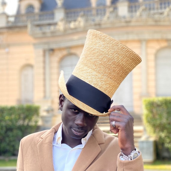 Lincoln Straw Top Hat, Stovepipe Top Hat, Extralarge Straw Top Hat, High  Straw Top Hat, Big Straw Top Hat, Natural Straw Top Hat 