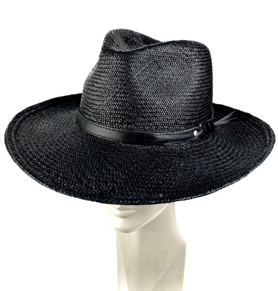 California brand - Wide Brim Straw Fedora Hat with Black Band Women main image 4