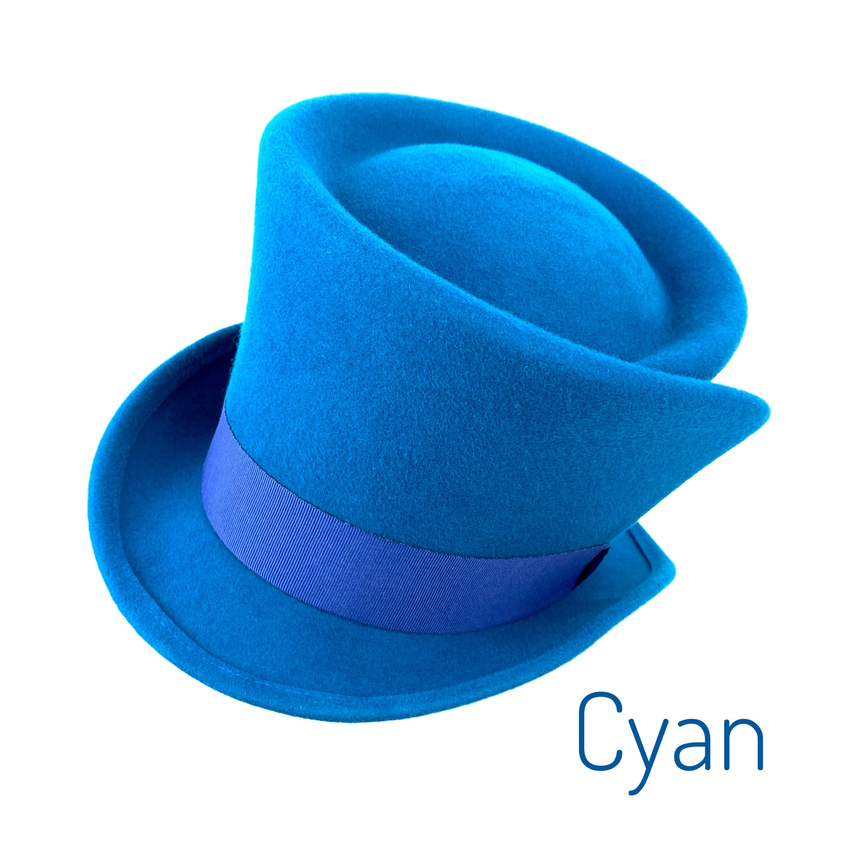 Blue Top Hat Blue Felt Hat Felt Top Hat Top Hat Made to Etsy