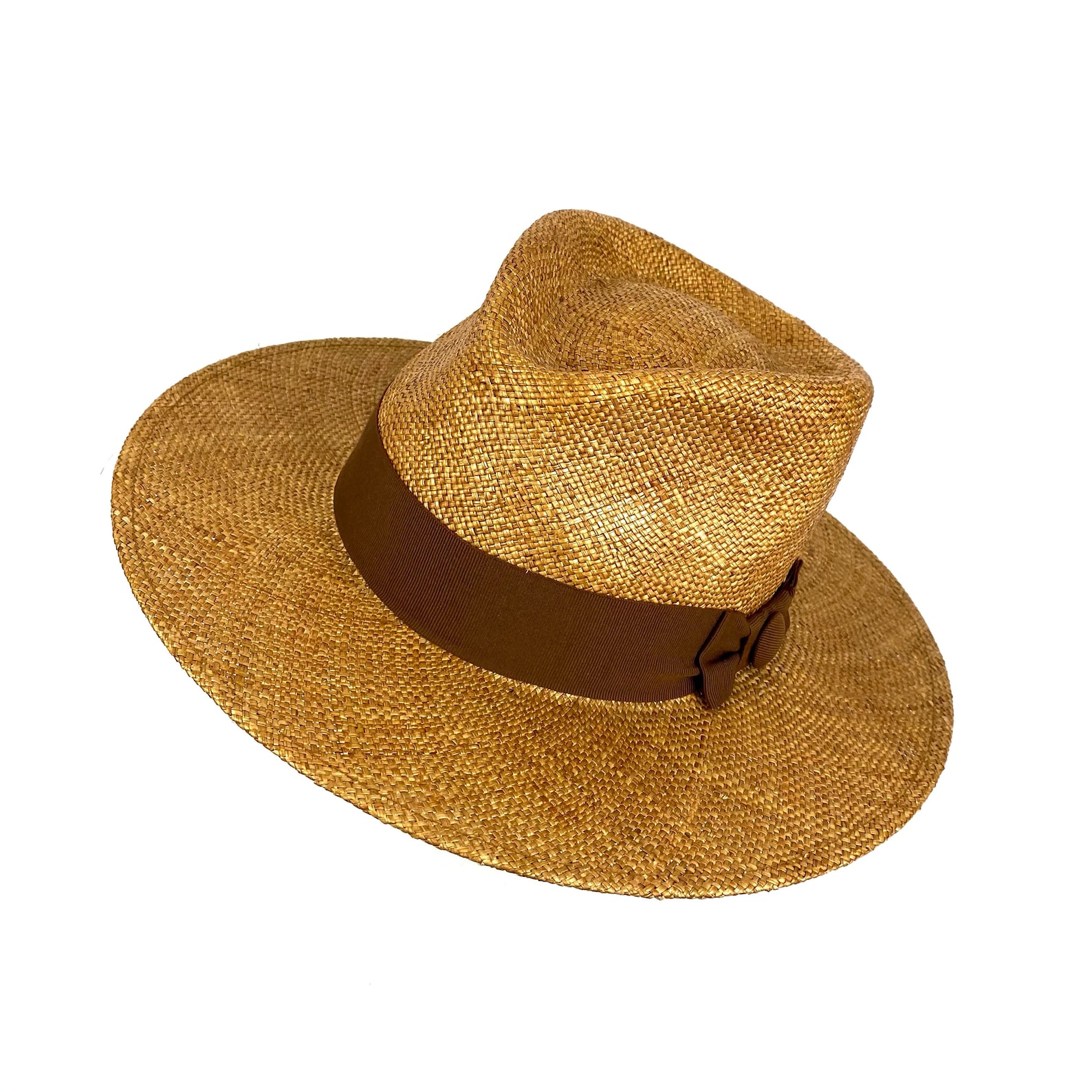Flat brim straw hat fedora straw hat fedora flat brim Etsy