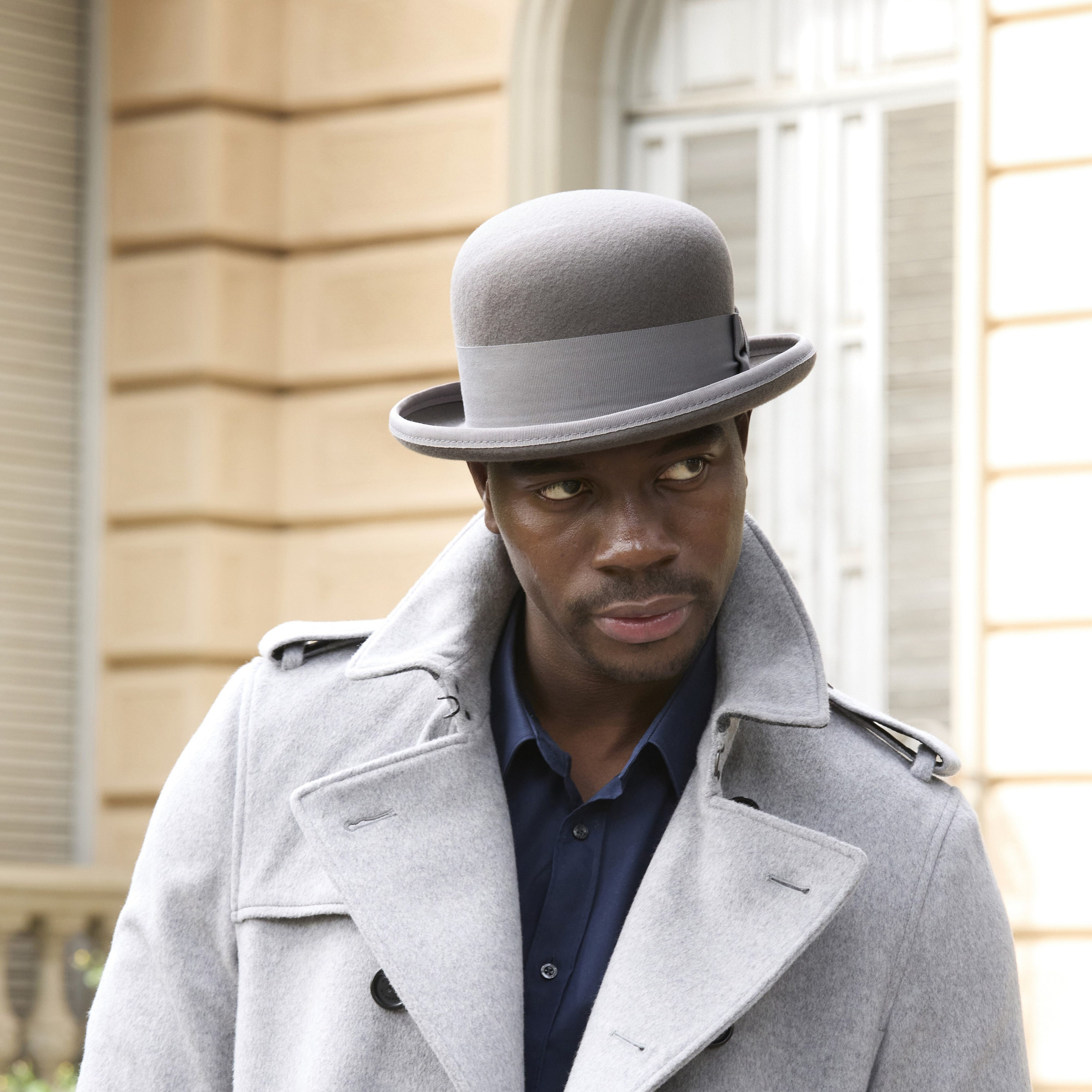 Men's Wool Felt Fedora Hat With Feather - Classic Bowler Derby Style By FORBUSITE