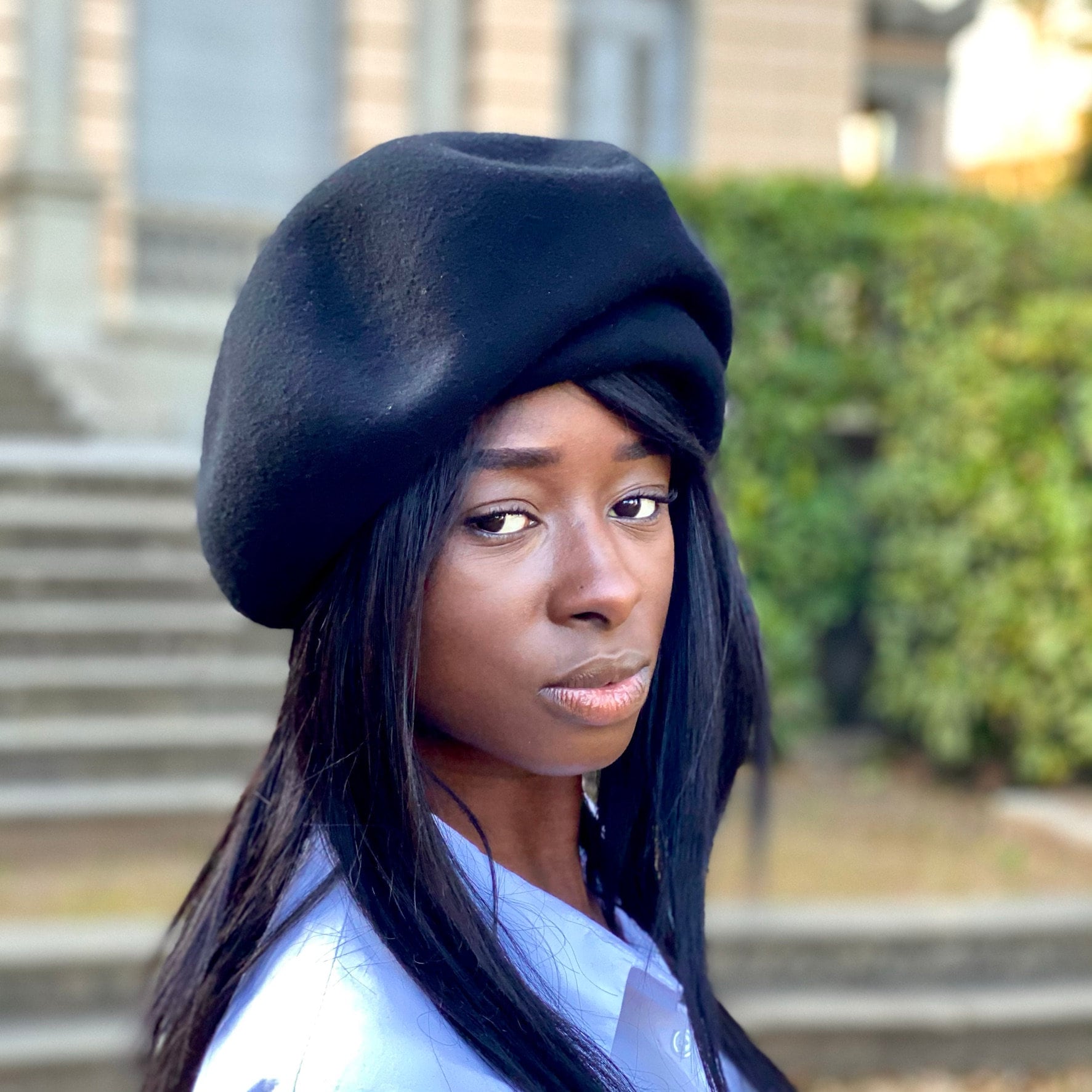 Black Wool Felt Beret Hat: Classic French Style Headwear - Etsy