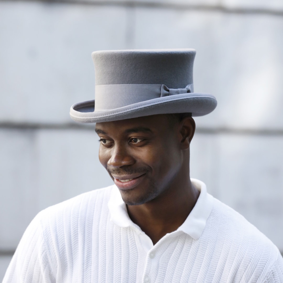 GRAY Top Hat, Grey Top Hat Low Crown, Top Hat Gray for Men and Women ...