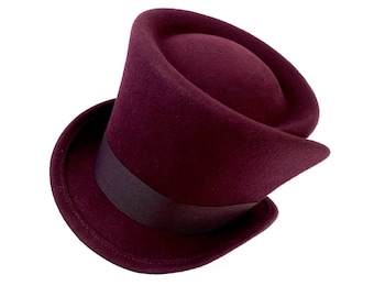 Chistera de Alicia en el país de las maravillas, chistera de fieltro de lana, sombrero del Sombrerero Loco, chistera para hombres y mujeres