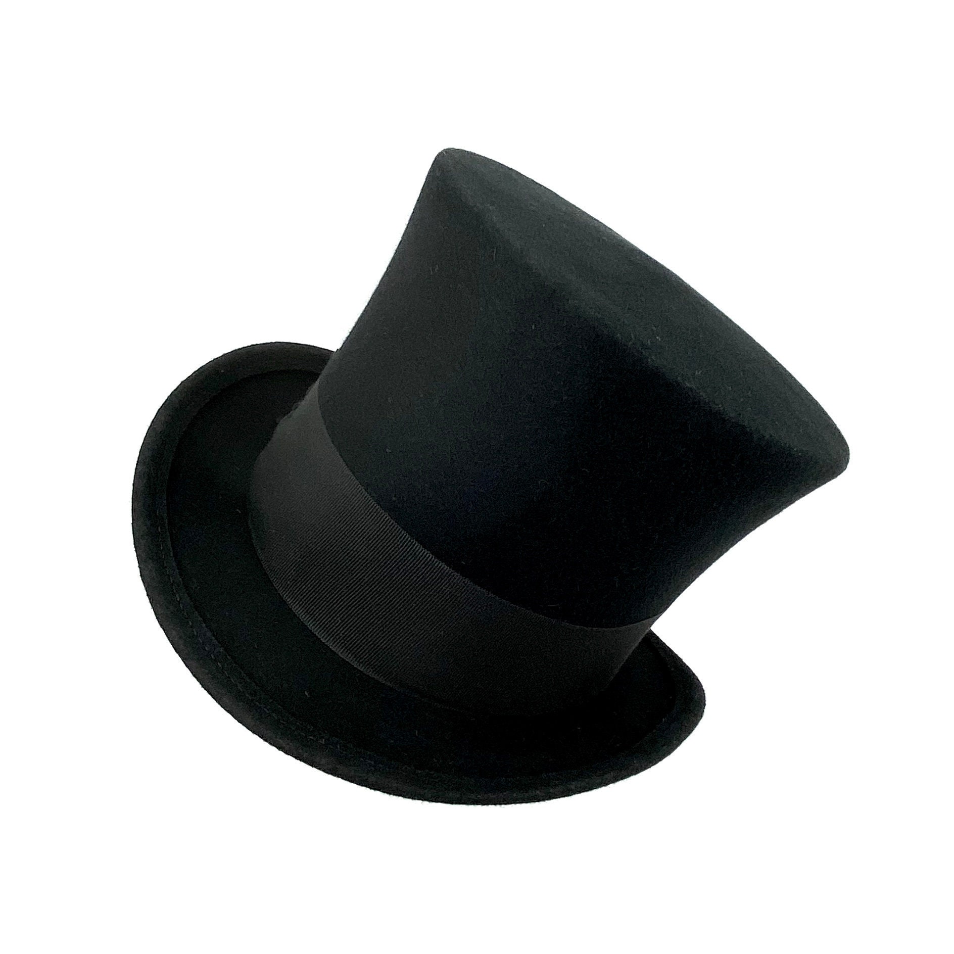 High Top Hat Black Topper Hat Edwardian Black Top Hat Man Etsy