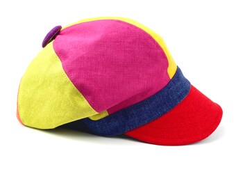 TrendyFashion Regenbogen Bäckerjungen-Hut – Unisex, Einheitsgröße, Für Halloween & Partys