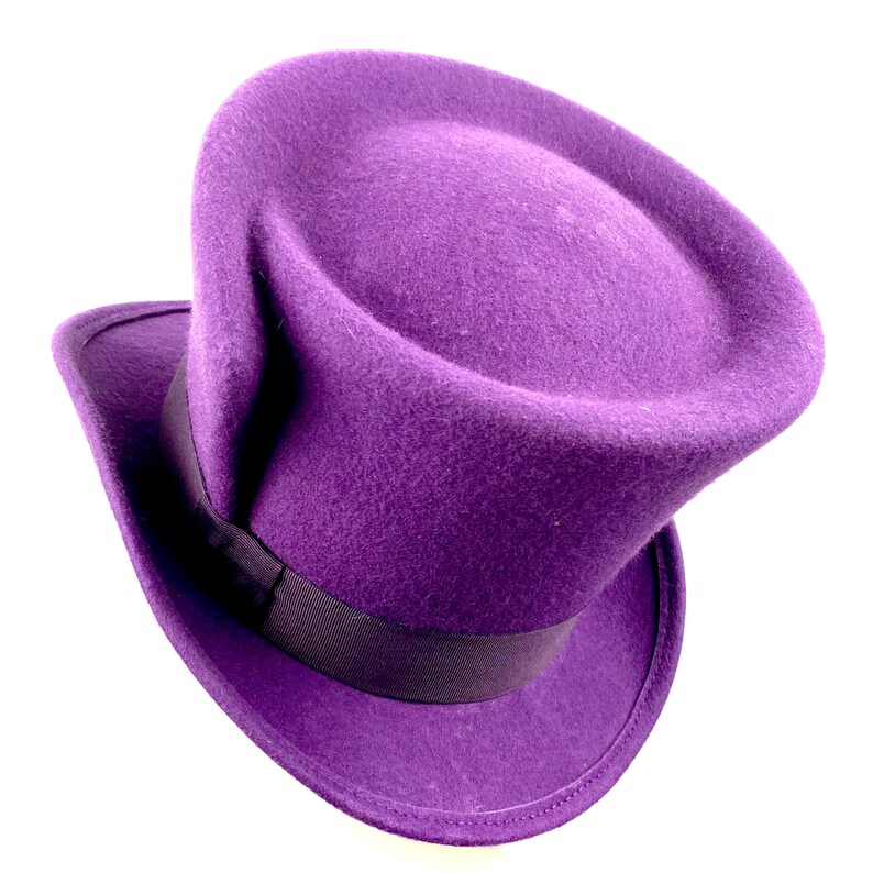 Purple top hat top hat made to order amazing top hat purple Etsy