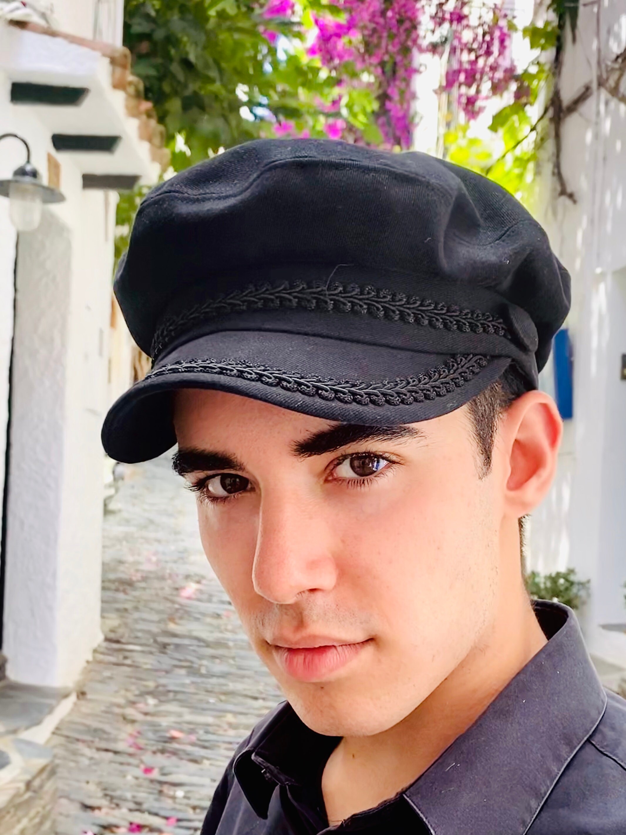 Black Sailor Hat - Handcrafted With Premium Cotton Fabric Black Sailor Hat - Handcrafted With Premium Cotton Fabric