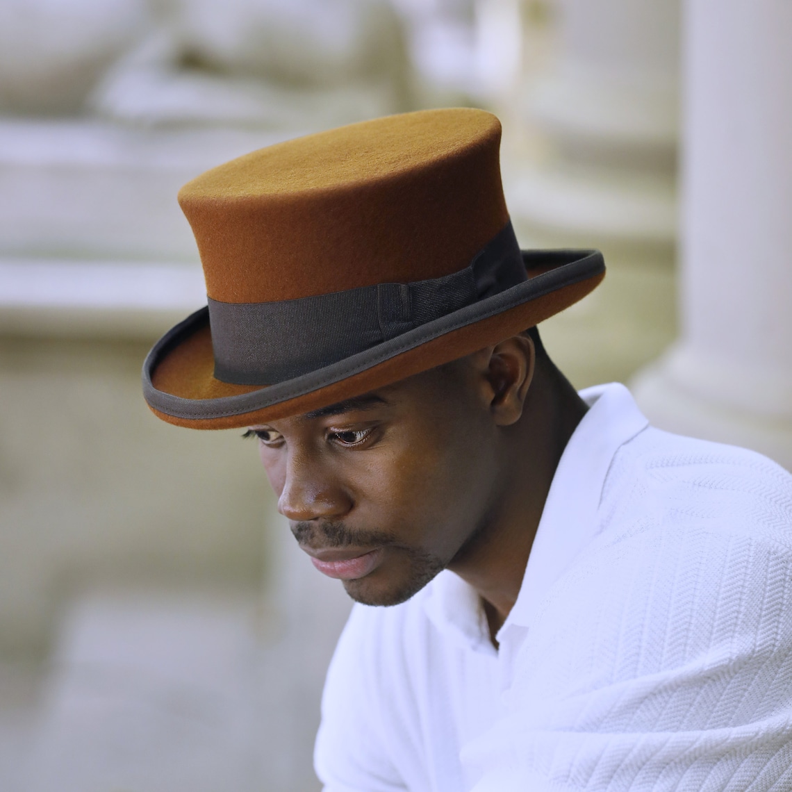 Chocolate Brown Felt Top Hat, Edwardian Style Wardrobe - Etsy