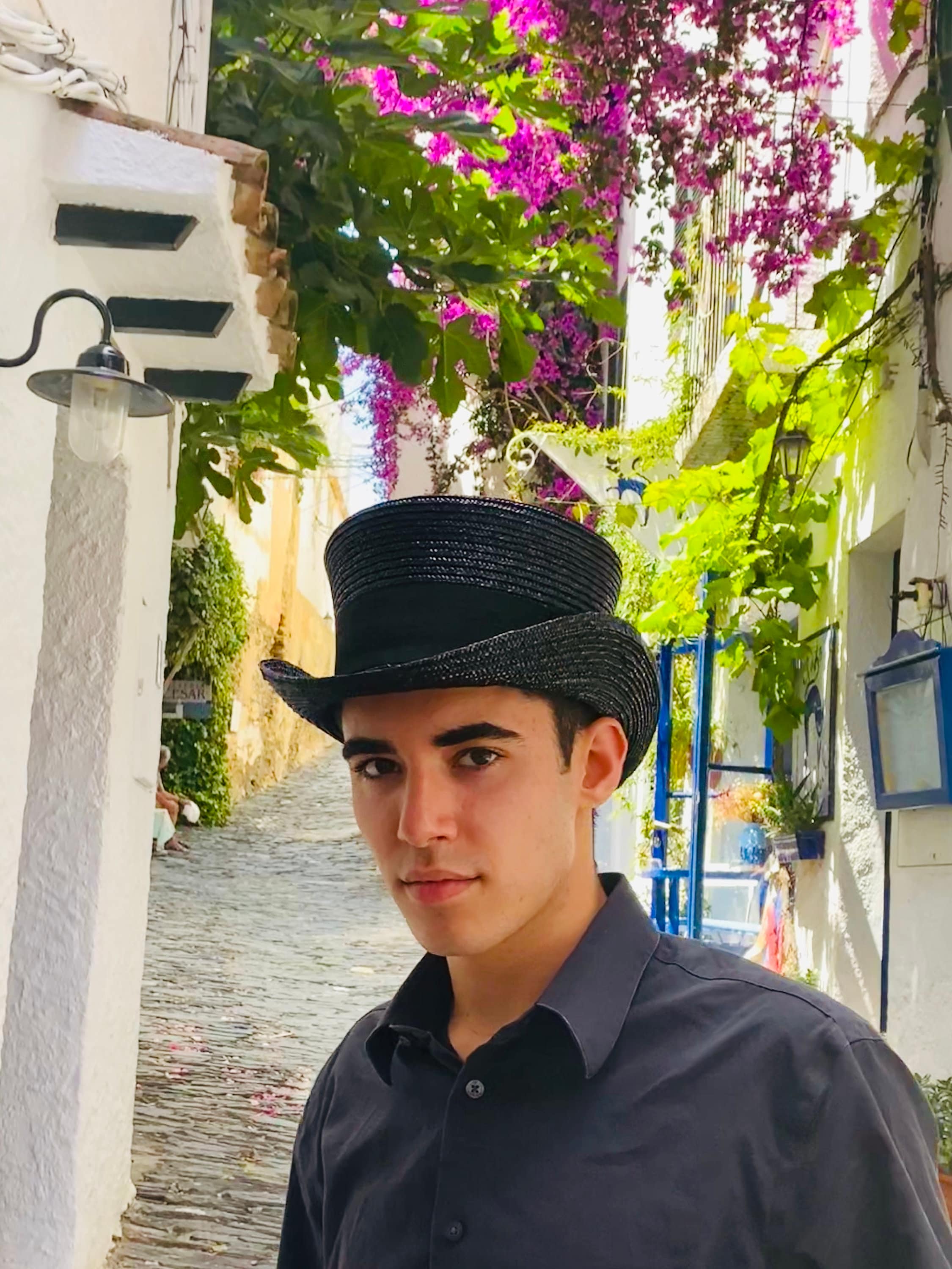 Black Straw Top Hat Short Top Hat John 