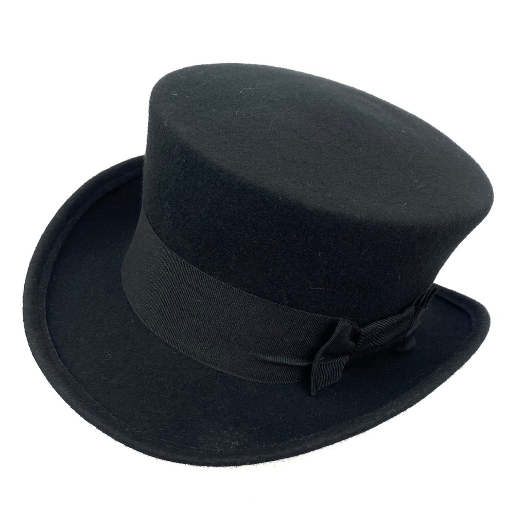 Edwardian Top Hat, Black Top Hat, Low Top Hat, Man Top Hat, Top Hat