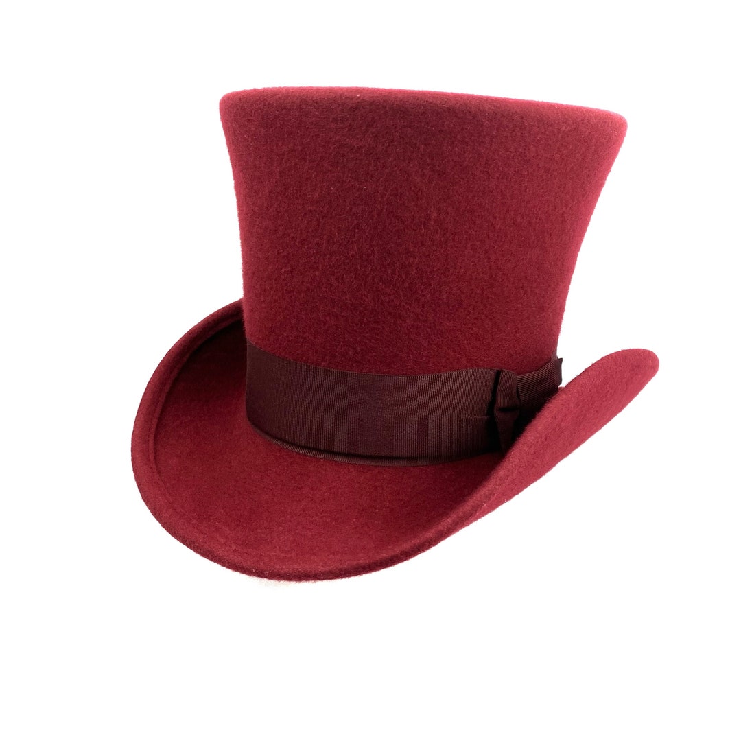 Chapeau Haut De Forme En Velours Noir - Taille Unique, Pour Magicien Ou Déguisement, Neuf Avec étiquettes
