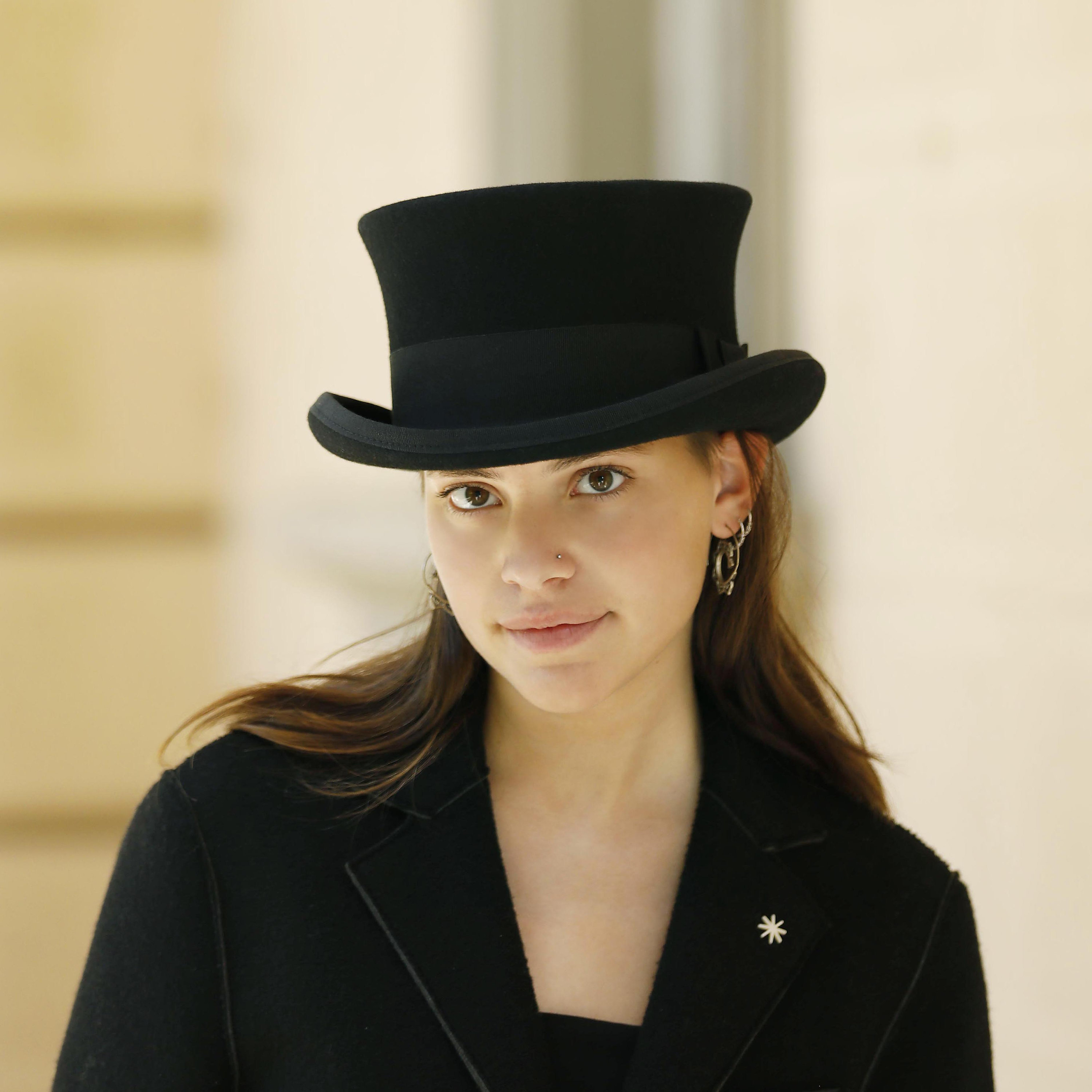 Black Felt Top Hat - Elegant Low Crown Vintage Style - Etsy