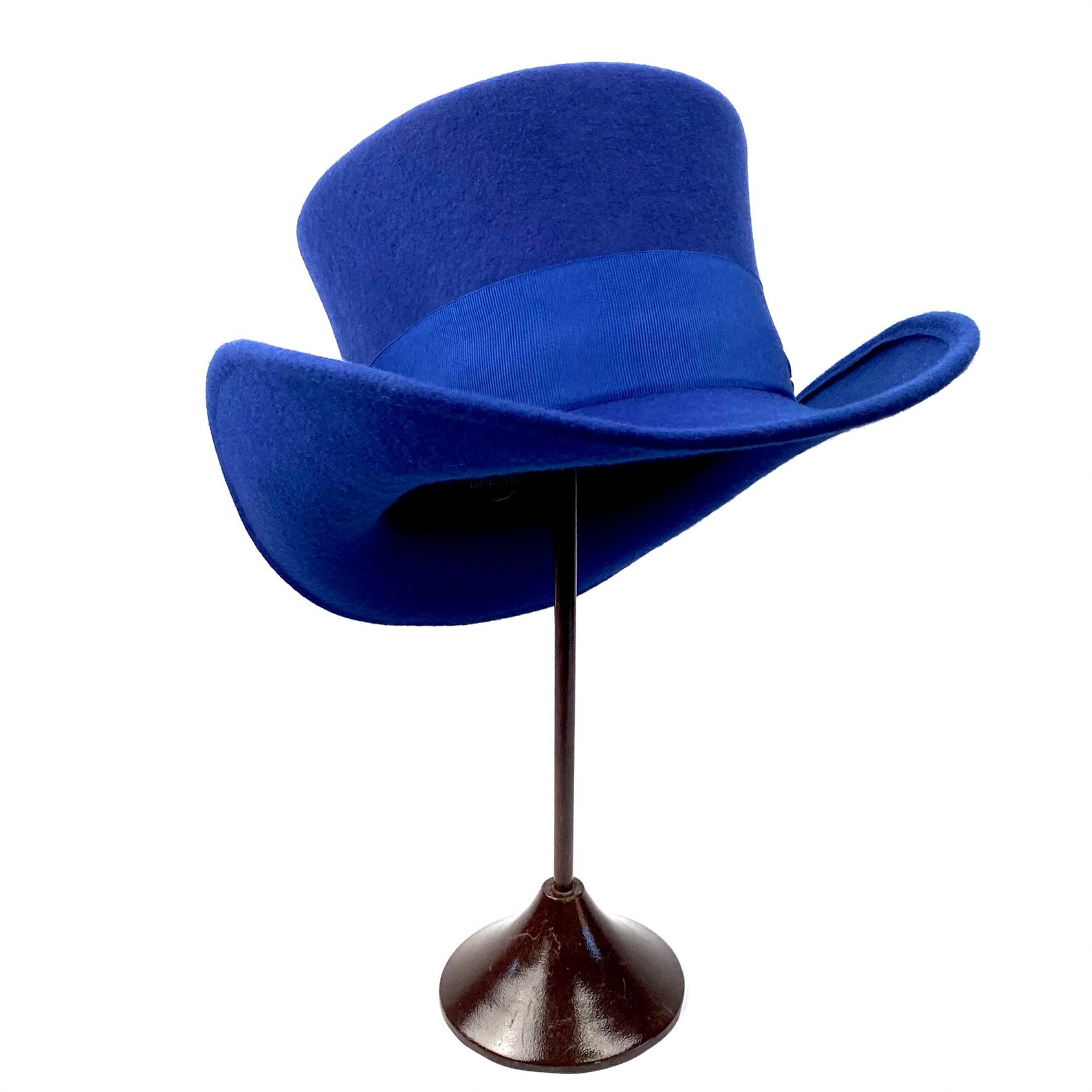 Blue Western Top Hat Top Hat Blue Top Hat Western Blue Felt Etsy