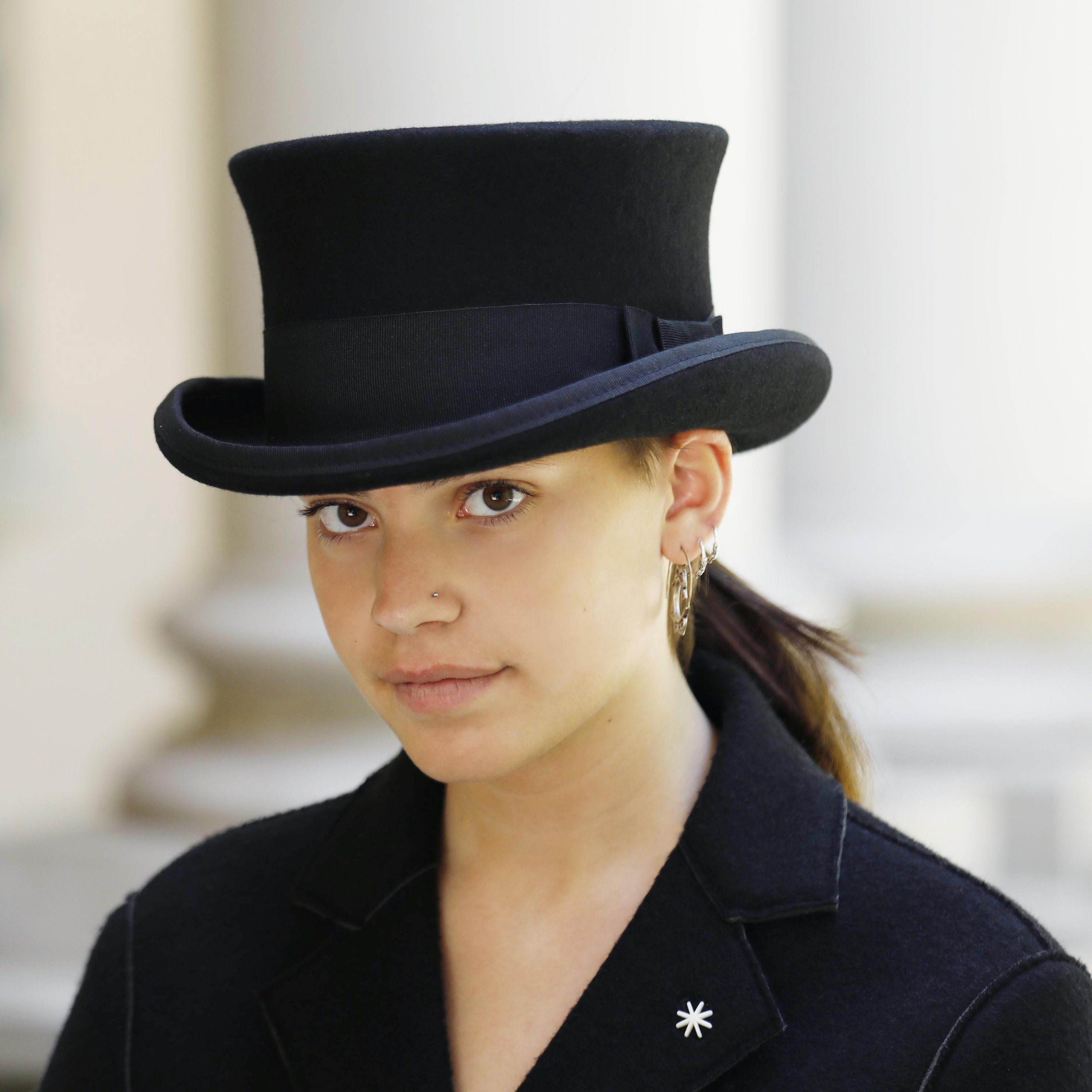 Black Felt Top Hat - Elegant Low Crown Vintage Style - Etsy