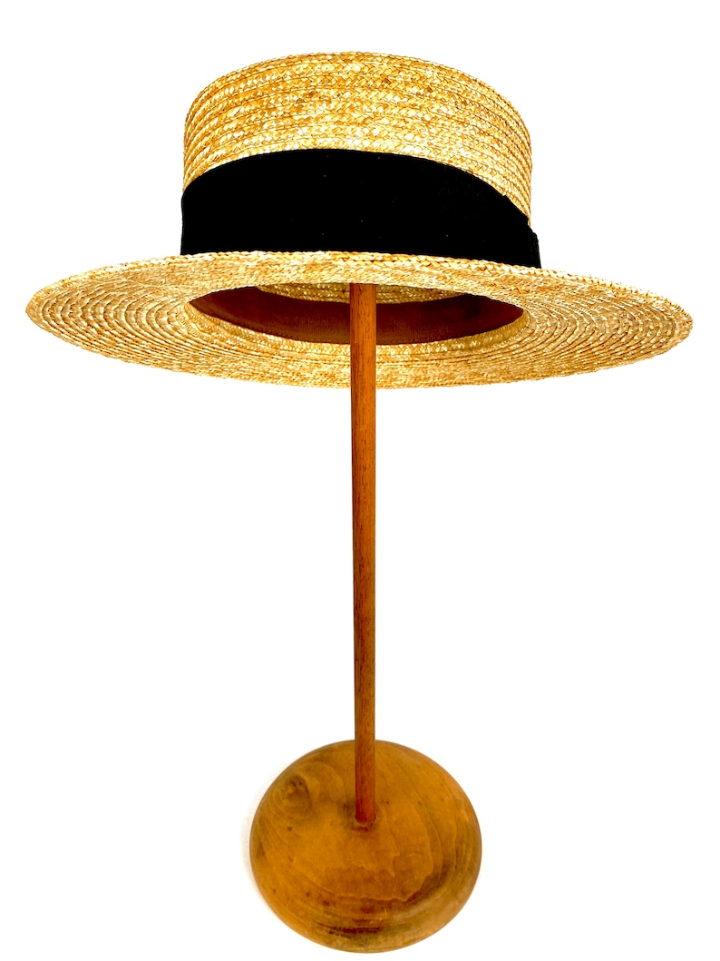 Men's Boater Straw Hat Straw Boater Hat Gondolier Straw Etsy Norway