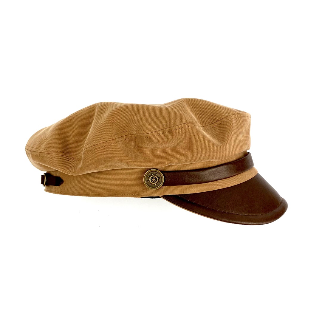 vegan leather sailor hat | NKNIT