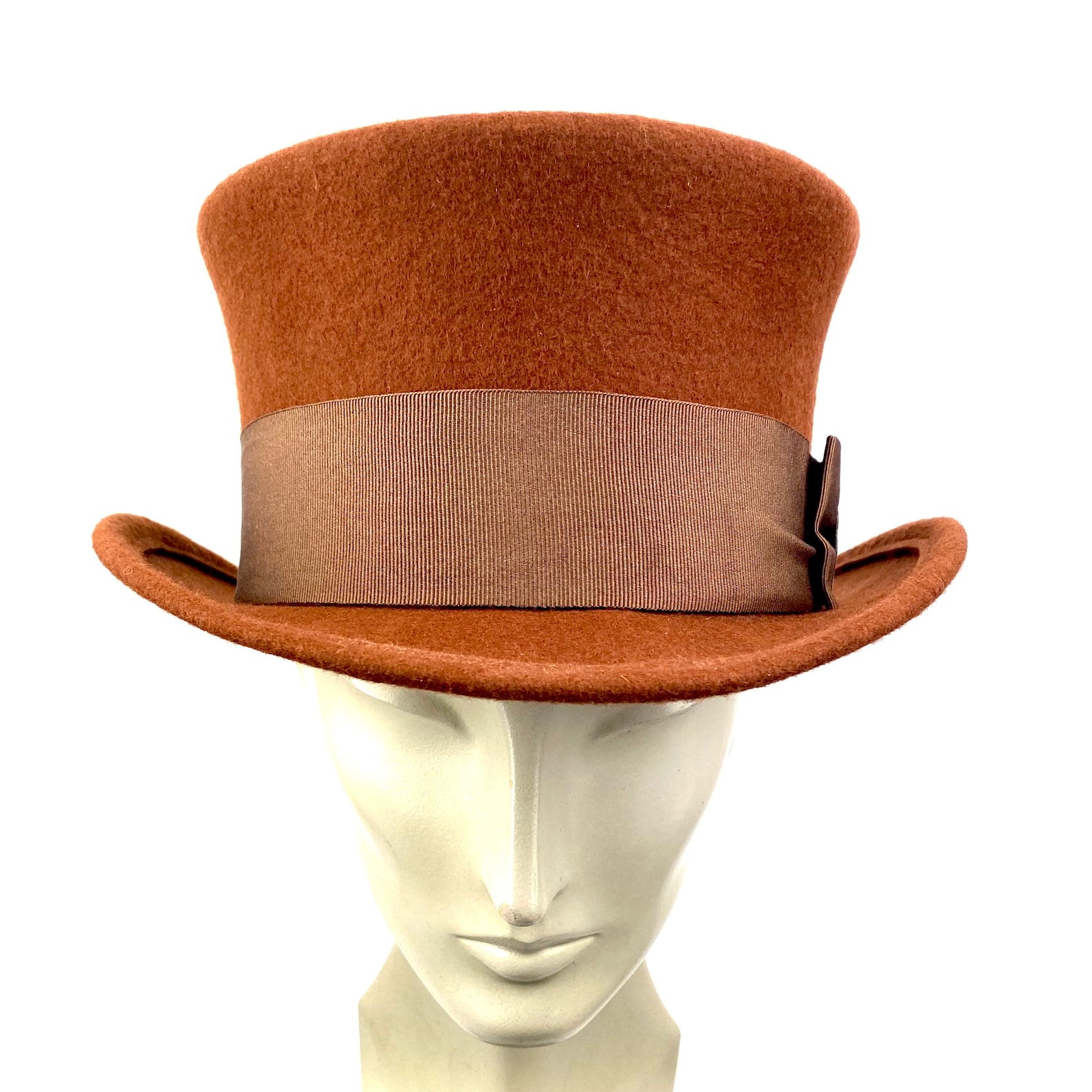 Top hat in chocolate brown color brown felt hat top hat for Etsy