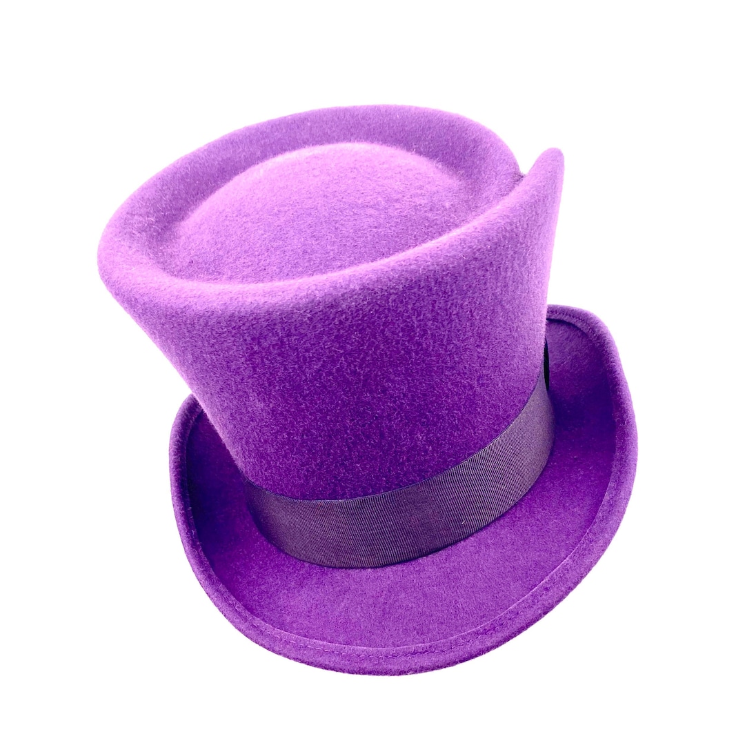 Cappello a cilindro viola, cappello a cilindro personalizzato, cappello a  cilindro fantastico, cappello viola, cappello a cilindro in feltro viola, 
