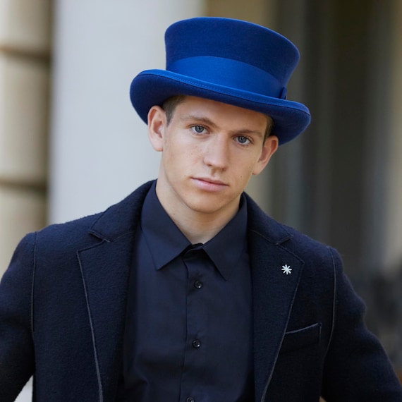Blue Top Hat - ROYAL Blue Low Top Hat for Men and Women 
