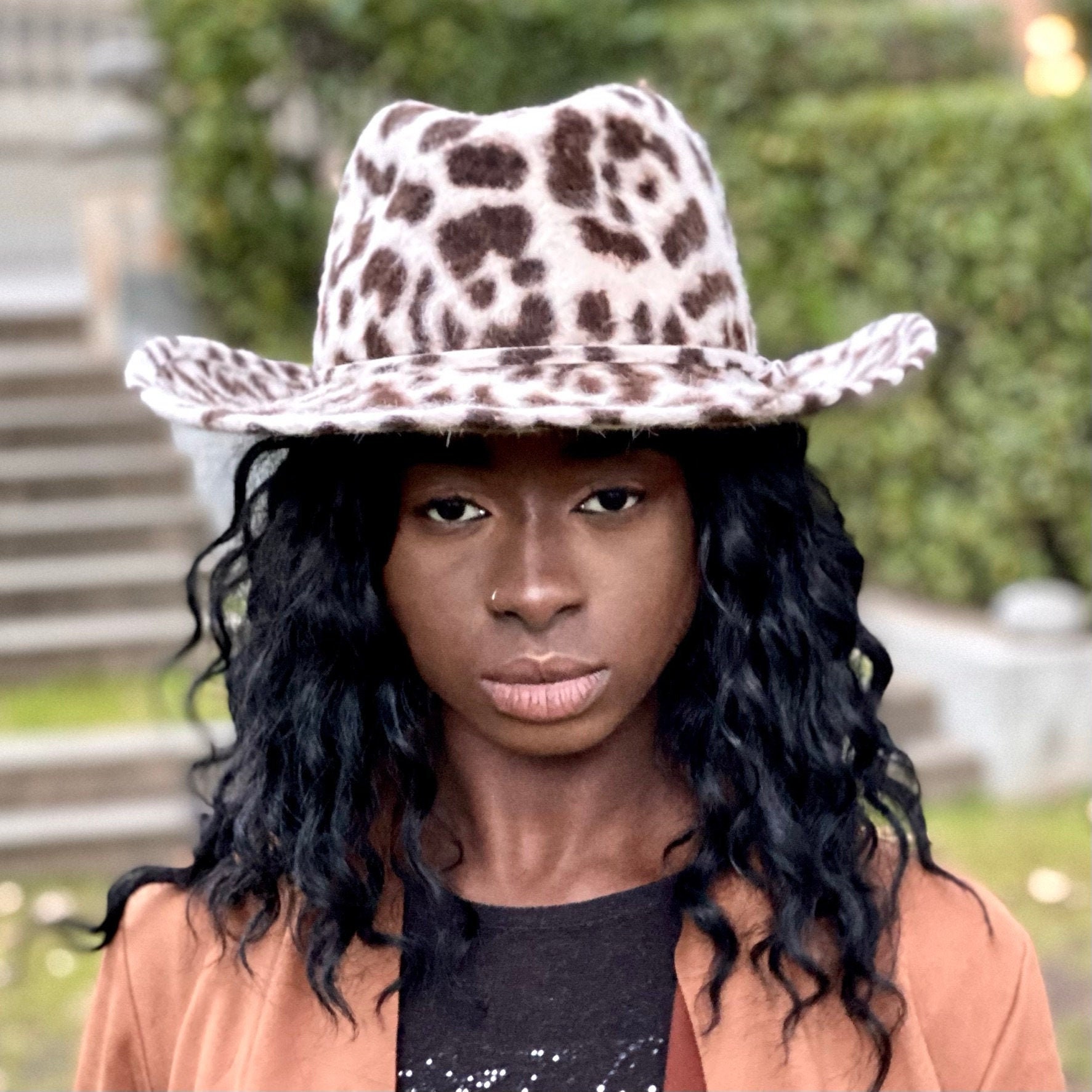 Cheetah Fedora Hat Animal Print Fur 