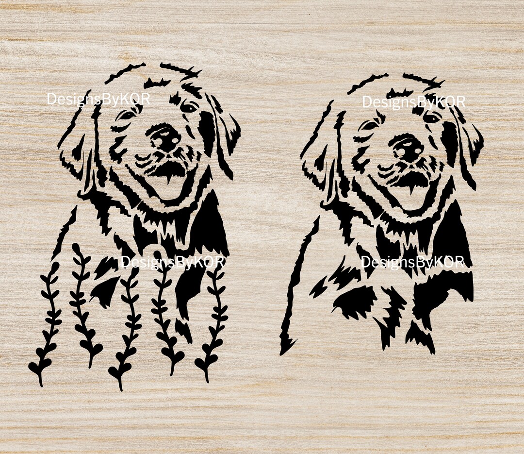 Two Labrador / Golden Retriever Bundle Svg and Png Files for Crafting ...