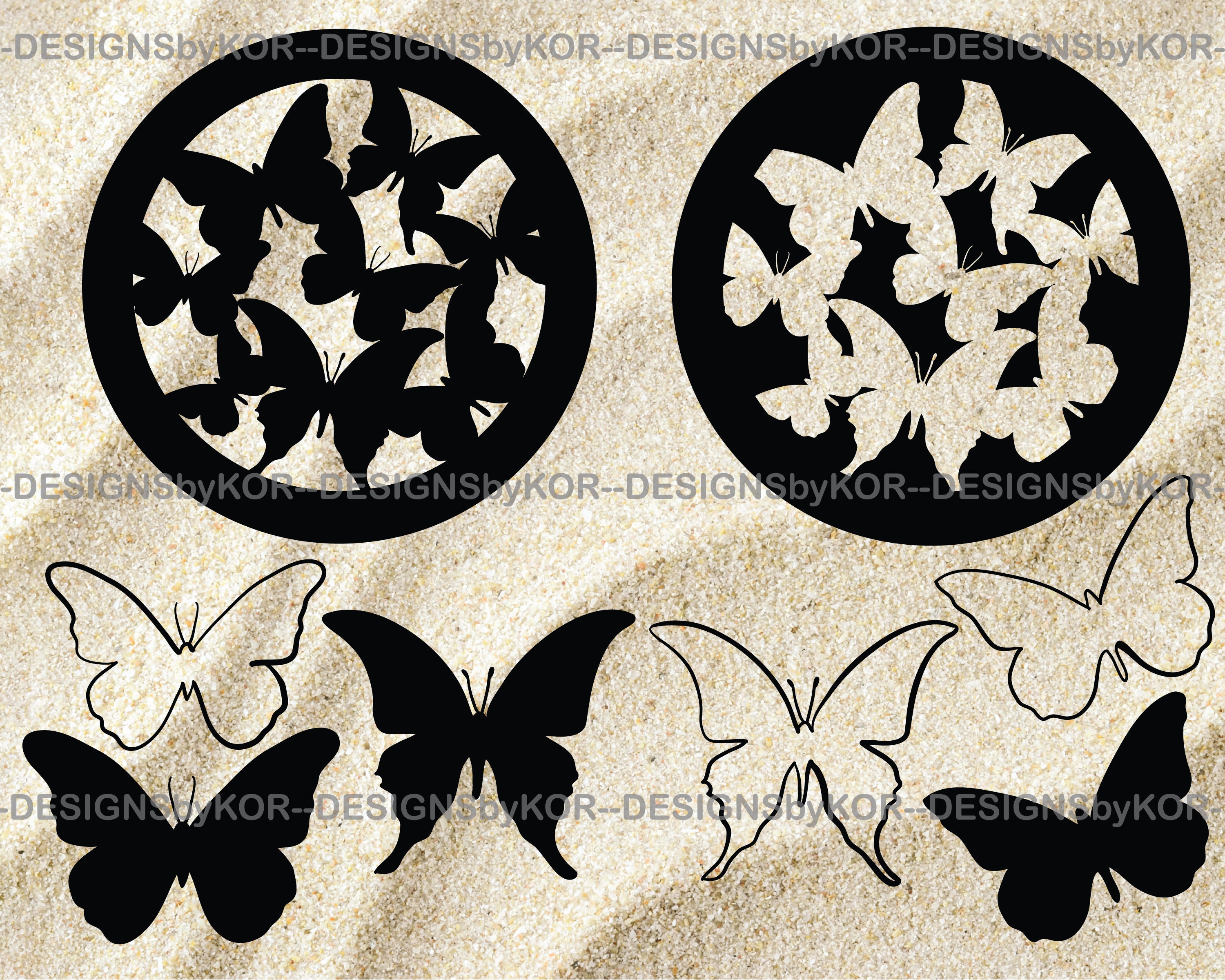 Download 8 Svg And 8 Png Selection Of Butterflies Butterfly Etsy