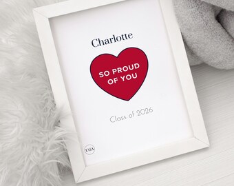 University of Georgia Personalized High School Graduation Gift  | SEC College Colors Print | Class of 2026 | Name Wall Art