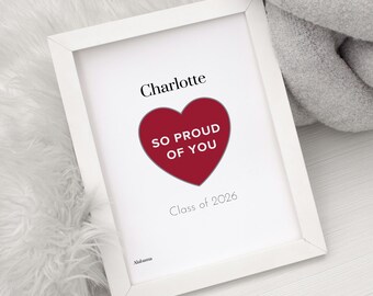 Personalized University of Alabama Print | High School Graduation Gift | SEC College Colors | Class of 2026 | Name Wall Art