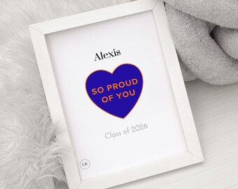 University of Florida Personalized Graduation Gift | SEC College Colors Print | Class of 2026 | Name Wall Art