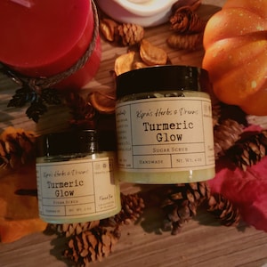 Turmeric Glow Sugar Scrub | Organic Cane Sugar Scrub | All Natural Body Sugar Scrub