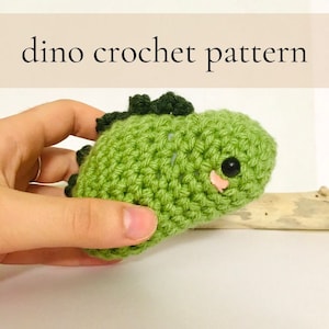 Crochet PATTERN dino, cute dinosaur crochet pattern, beginner crochet pattern, Amigurumi tutorial PDF
