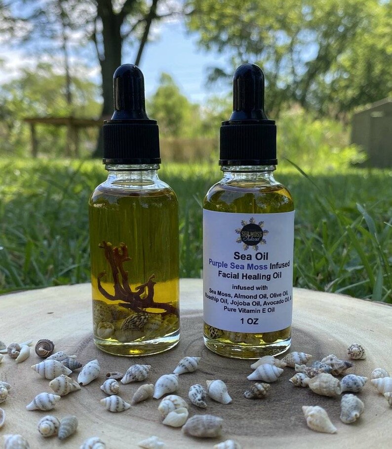 Purple Sea Moss Infused Facial Healing Oil Sea Oil for Acne Etsy