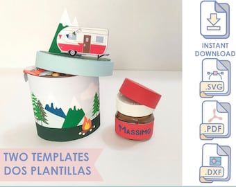 AMA Template for Nutella & Go can AND Template  for 25g Mini Nutella Lid and label,