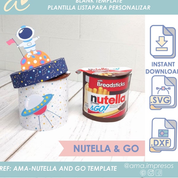 AMA Nutella & Go Lid and Label Template - Read full description before buying