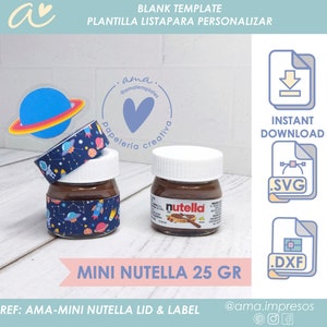 AMA Mini Nutella Lid And Label Template