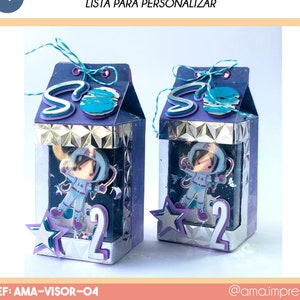 AMA Visor 04, Milk Box Shaker, Milk with Visor, AMA template for Cricut and Silhouette - Read full description before purchasing.