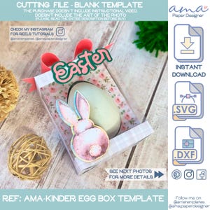 AMA - Kinder Egg box template, chocolate egg box template for easter treats