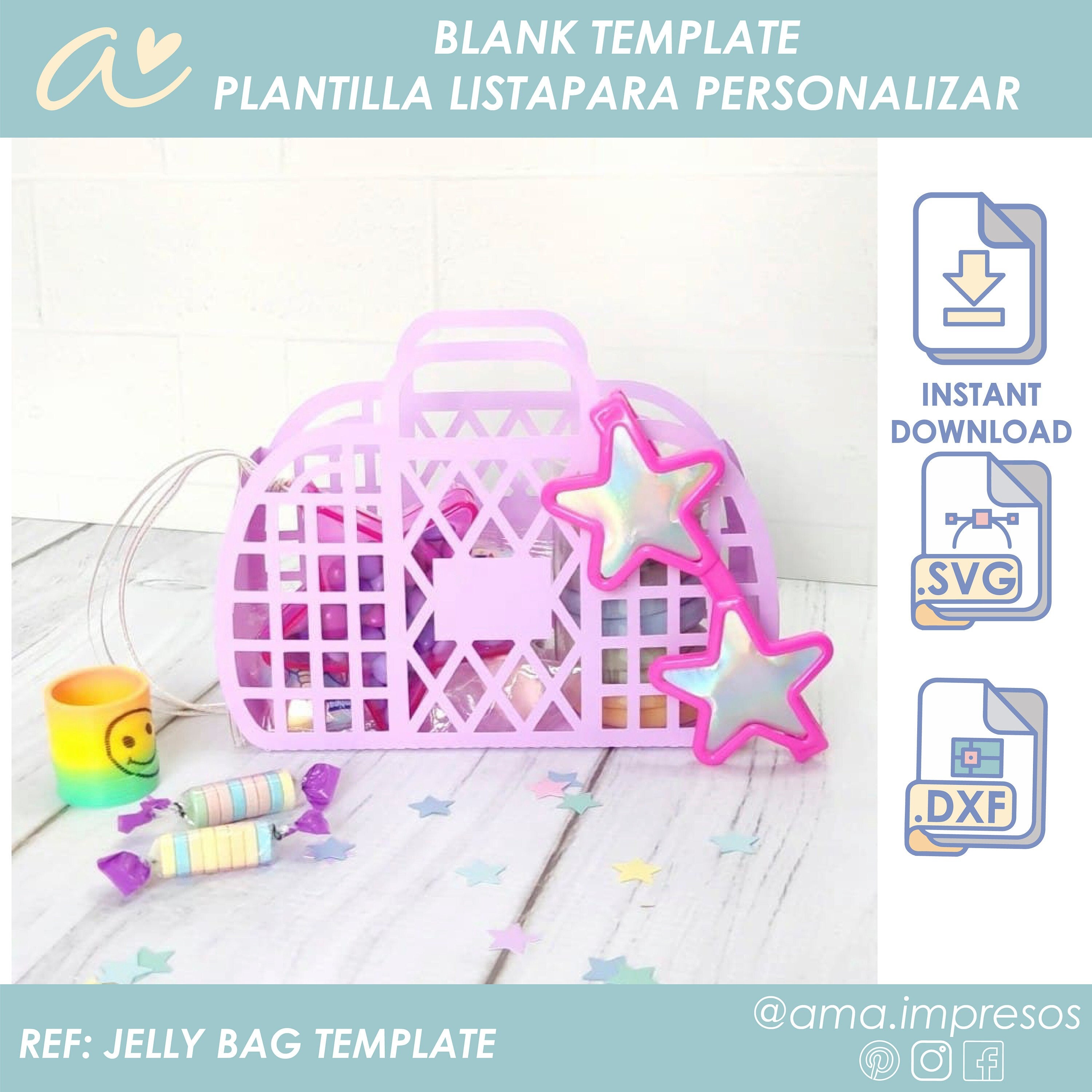 AMA Jelly Bag Vorlage, Jelly Bag SVG Vorlage, Geschenkkorb SVG