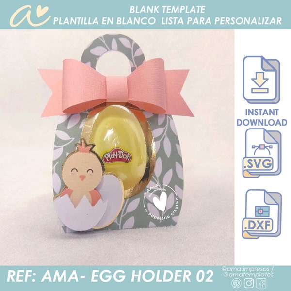 AMA - Kinder egg holder template, chocolate egg HOLDER template for easter treats
