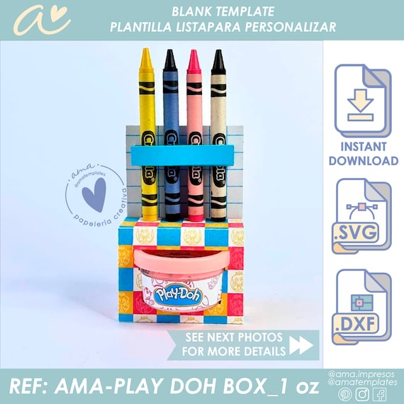 AMA Template Mini Play-doh, 1oz / 28gr Mini Play-doh Box Template