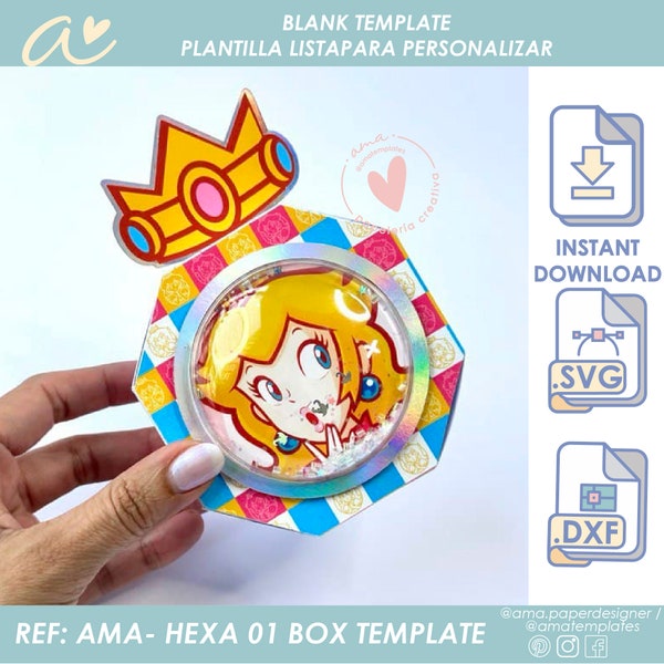 AMA Hexa Box 01, Treat Box Template, Ama Template