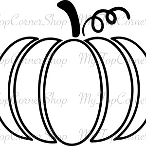 Svg Pumpkin Outline, Svg Pumpkin, SVG Cut File, Dxf, Eps,Png,Vector Cut File for Cricut
