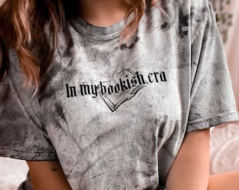 In My Bookish Era Embroidered Shirt | Bookish Merch | Romance Reader | Booktok | Bookstagram | Morally Grey | Spicy Books | Death by TBR |