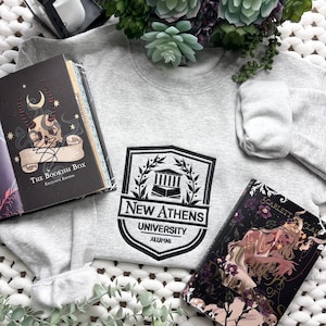 New Athens Embroidered SweatShirt | OFFICIALLY LICENSED | A Touch of Darkness | Scarlett St. Clair | Hade & Persephone | Bookish | ATOD