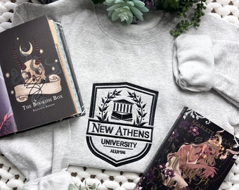 New Athens Embroidered SweatShirt | OFFICIALLY LICENSED | A Touch of Darkness | Scarlett St. Clair | Hade & Persephone | Bookish | ATOD