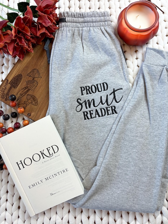 Proud Smut Reader Embroidered Joggers | Bookish Merch | Dark Romance Reader | To Be Read | TBR | Romance Reader | Spicy Books | Bookish