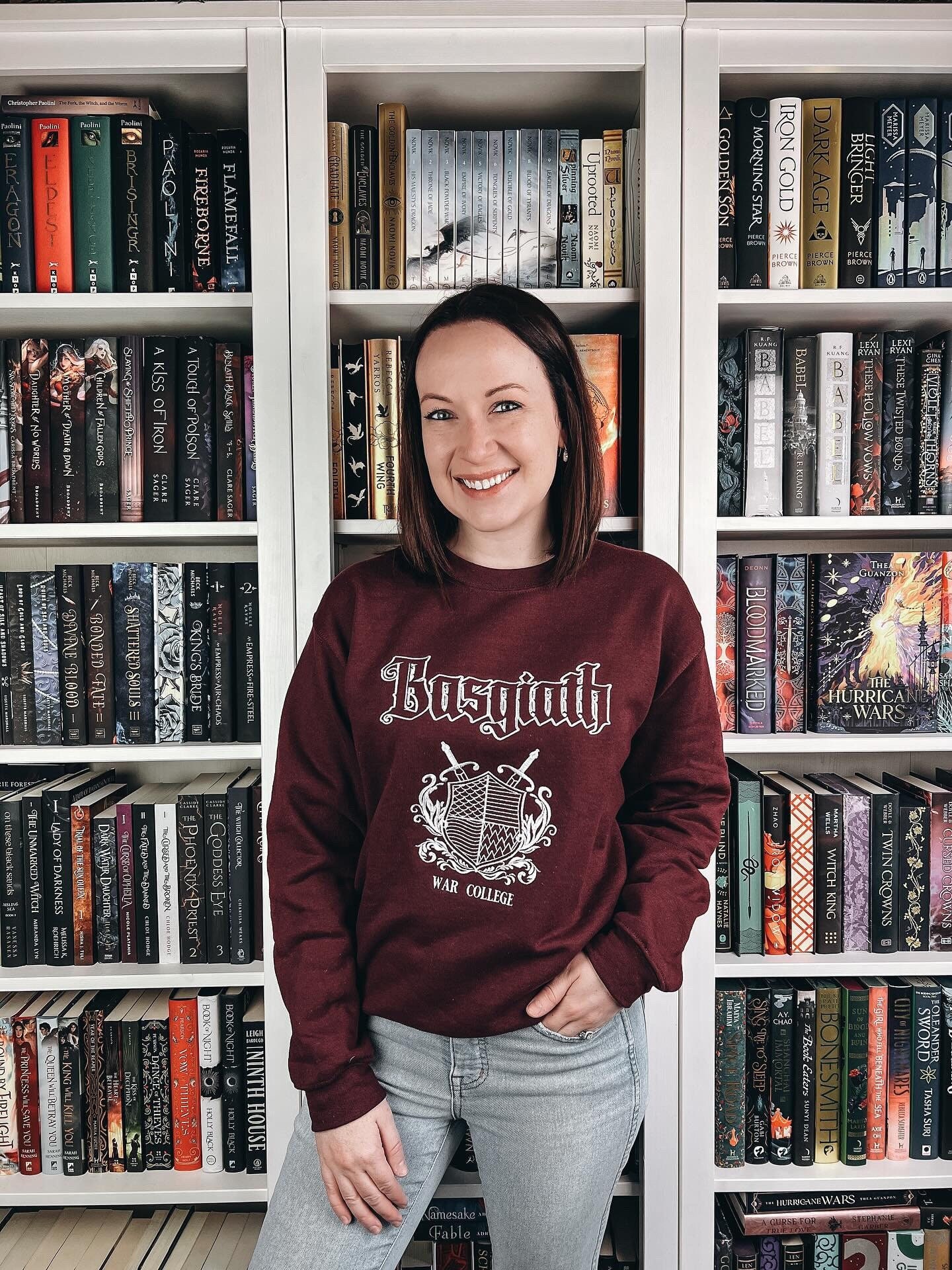 Basgiath War College Embroidered Sweatshirt | Officially Licensed | Fourth Wing | Rebecca Yarros | Bookish Merch | Violet Sorrengail