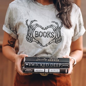 Spooky Book Embroidered Shirt | Bookish Merch | Romance Reader | Morally Grey | Spicy Books | TBR | Halloween | Reader | Romantasy |Thriller